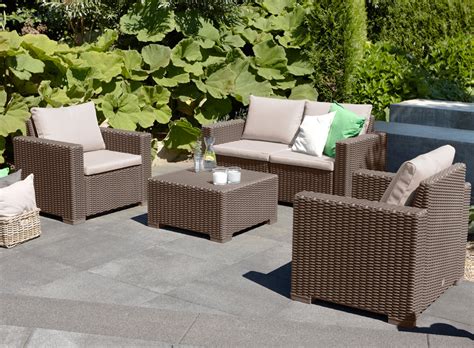 Le salon de jardin : Salon de jardin CALIFORNIA Cappuccino - OOGarden