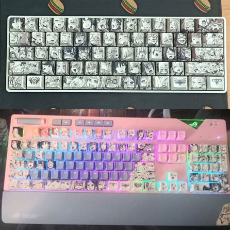 Vivi 108 Key Anime Keyboard Keycaps Pbt Ahegao Keycap Dye Sublimation