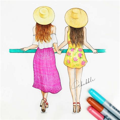 Pin By Volleyball On Bff Best Friend Drawings Drawings Of Friends Bff Drawings
