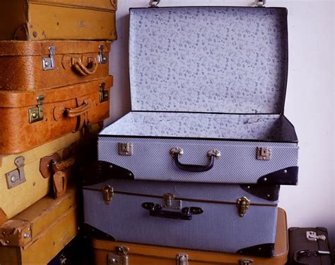 2 Vintage Cardboard Suitcases Set Of 2 Vintage Cardboard Etsy
