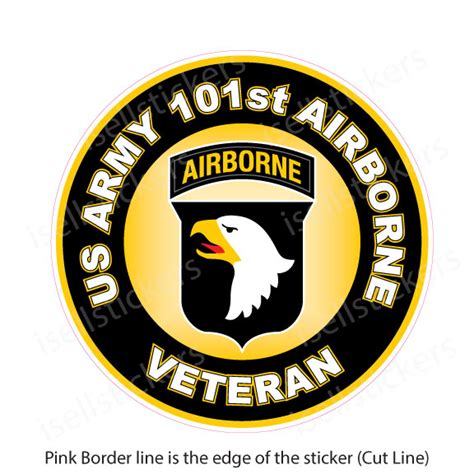 St Army Airborne Division Screaming Eagle Veteran Bumper Sticker Window Decal I Sell