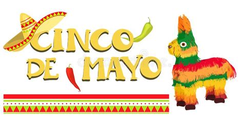 Cinco De Mayo Mexican Festive Banner Stock Illustration Illustration