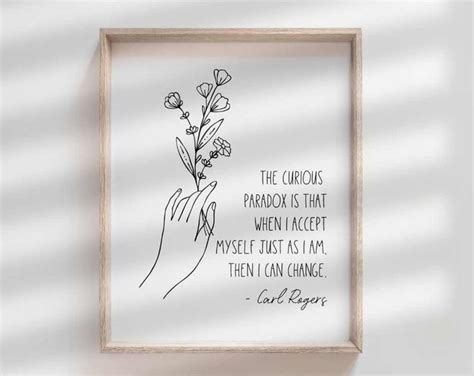 Carl Rogers Quote Therapy Print Psychology Art Therapy Etsy