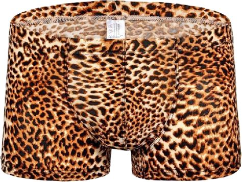 Cbtlvsn Men S Fashion Boxer Briefs Sexy Leopard Print Underwear Shorts