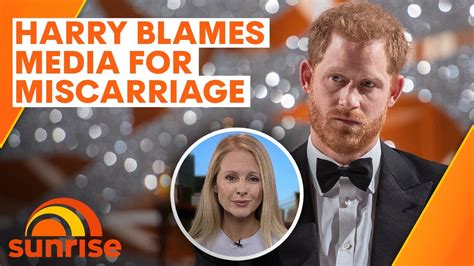 prince harry blames media for meghan s miscarriage youtube