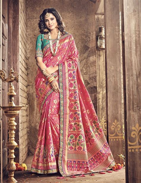 Beautiful Pink Pure Banarasi Silk Saree Pure Silk Sarees Saree