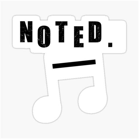 Noted Semiquaver Double Black Sticker By Busymonkeys Redbubble