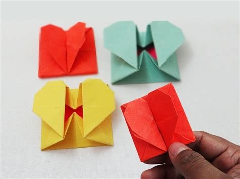 Origami Heart Box Diy Heart Box Card Origami Heart Envelope
