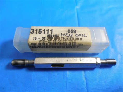 10 32 Unf 3b Sti Thread Plug Gage 10 Go No Go Pds 2103 And 2123