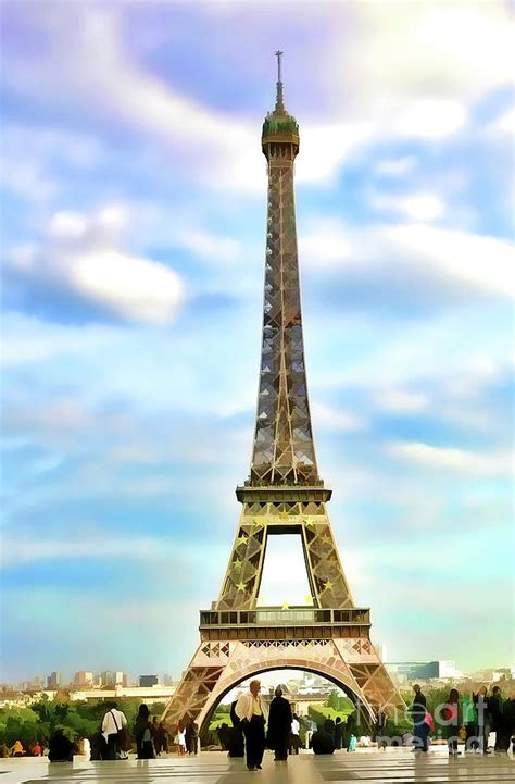 Color Eiffel Tower Paint Photograph By Chuck Kuhn