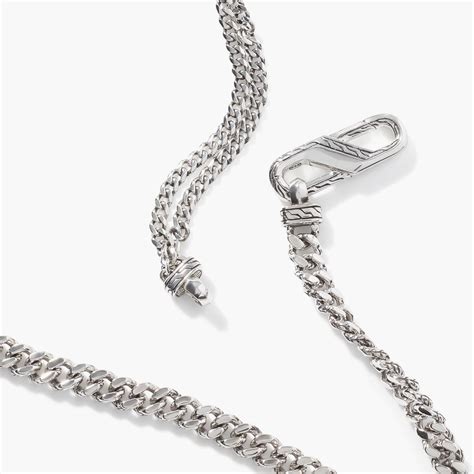 John Hardy Mens Classic Chain Remix Sterling Silver Curb Necklace