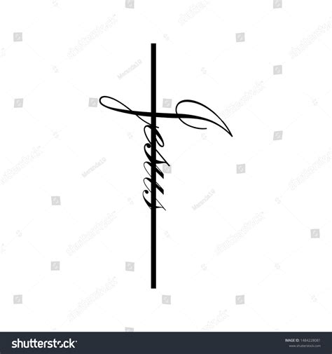 Jesus Hand Written Vector Calligraphy Lettering 库存矢量图（免版税）1484228081