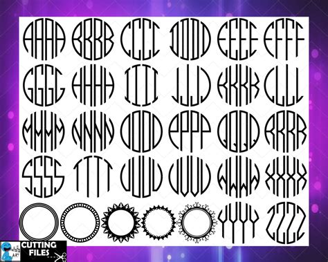Four letter words, and take your game to the next level! Black Monogram Alphabet 4 letters Cutting files SVG dxf ...
