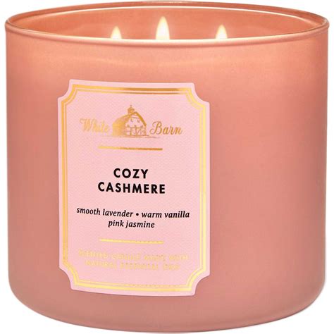 Bath And Body Works White Barn Cozy Cashmere 3 Wick Candle Candles
