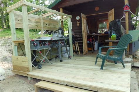 My Outdoor Wood Shop Addition Before I Added The Tin Roof Outdoor