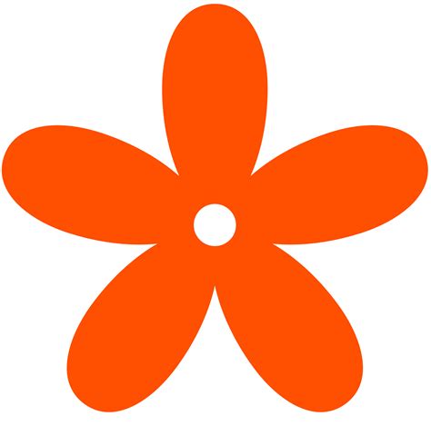Orange Flower Clipart Clipart Best