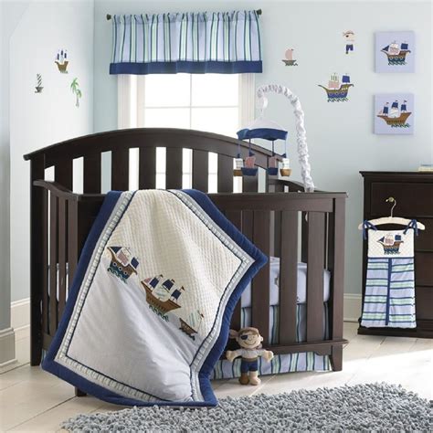 Crib bedding sets for boys clearance. LAURA ASHLEY NEW 4 Pc CRIB BEDDING SET PIRATE ADVENTURE ...