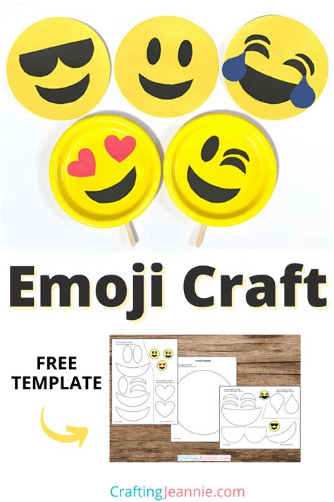 Emoji Craft Free Template Crafting Jeannie