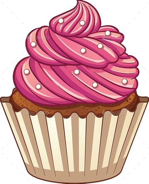 Cartoon Cupcake Cartoon Cupcakes Cupcake Vector Cupcake Drawing