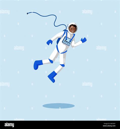 Astronaut Floating In Space Waving Stock Vector Images Alamy