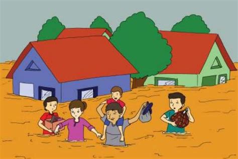Detail Gambar Bencana Alam Banjir Animasi Animasi Menebang Pohon