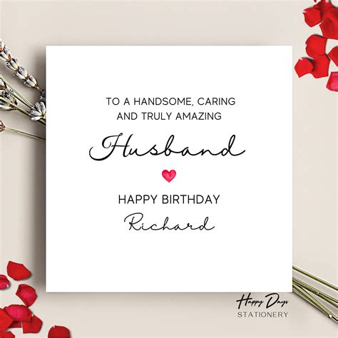 Husband Birthday Card Handsome Husband Birthday Card For Etsy Uk