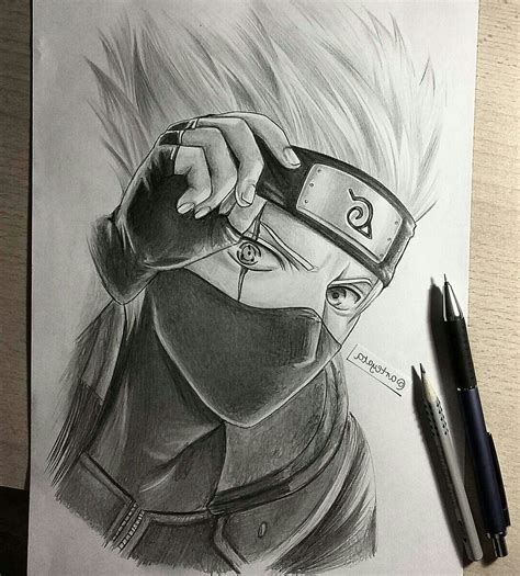 My Drawing Kakashi Hatake Anime Art Kakashi Drawing Naruto Drawings Anime Drawings