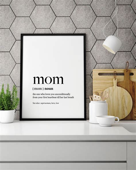 Mom Mum Mother Mama Definition Mothers Day T Etsy In 2020 Wall