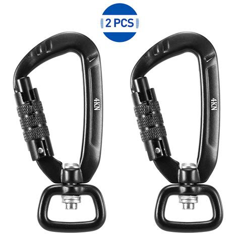 2pcs Swivel Carabiner Clip 360° Rotatable Spinner Carabiner Small Auto