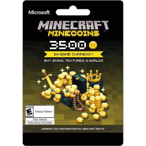Minecoins 3500 Coin In Game Currency Card Microsoft Minecraft 3500