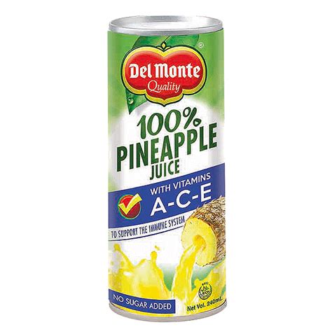 Del Monte Pineapple Juice With Vitamins A C E In Can 240ml Imart Grocer