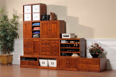 Get organized with a modular storage system. Combine drawers, doors