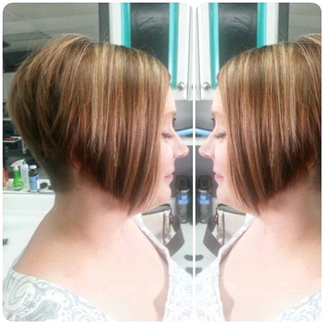 It's hair that's cut into a bob hairstyle with the sombre hair coloring technique added to it. Inverted Shaved Stack Bob Natural Hair Color - http ...