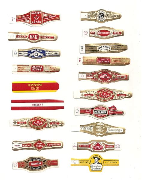 190 Cigar Band Labels New Old Stock Cigar Bands Etsy