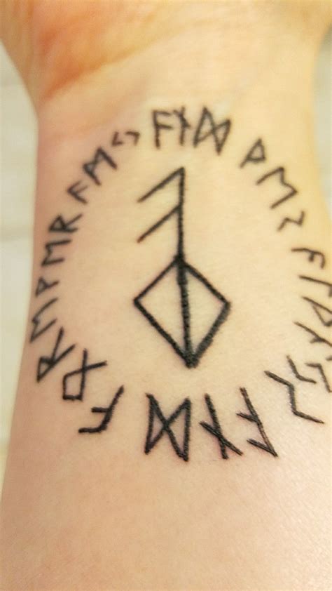 Viking Love Rune With Surrounding Inscription For My Love And I