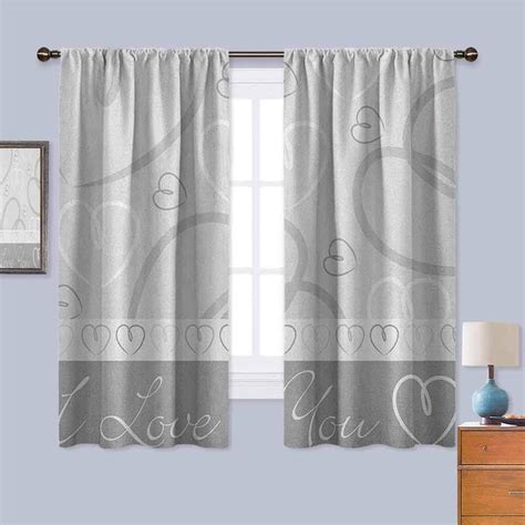 Hearts Living Room Blackout Curtains Curtains 84 Inch Length Cute