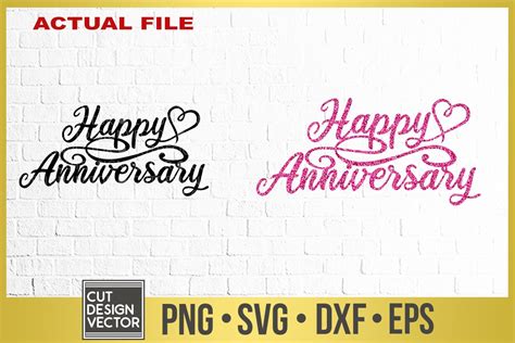 Happy Anniversary Svg Cutting File Anniversary Paperc