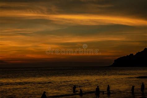 After The Sunset A Painted Sky Revealed Stock Photo Image Of Beam