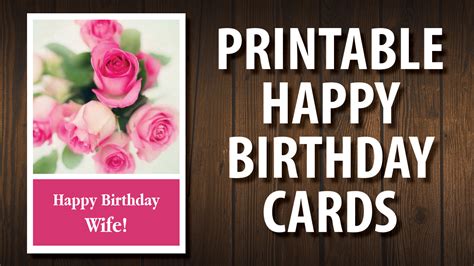 Birthday Cards For Wife Free Printable