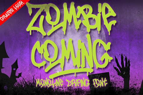 Zombies Coming Graffiti Font Cikareotype Studio Fontspace