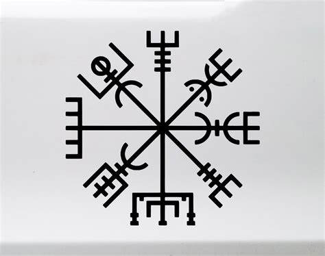 Viking Compass Vinyl Decal V2 Norse Vegvisir Magic Rune Pagan Die