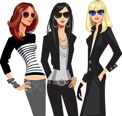 Fashion Girl Vector Illustration In Sketch Style Free Vector Download