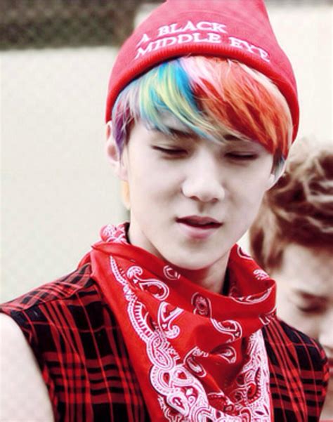 Sehun Rainbow Hair Photoshoot