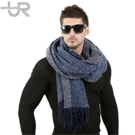 Newest 70cm200cm Men Fashion Design Scarves Men Winter Wool Knitted