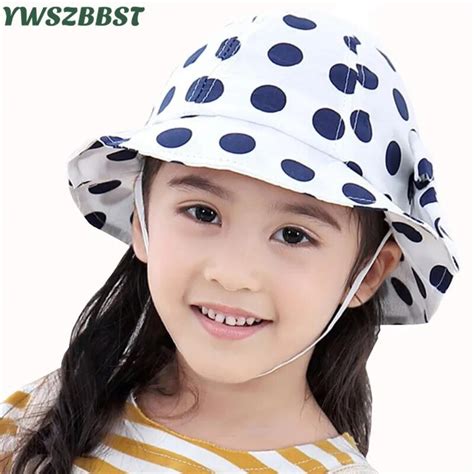 2019 New Spring Summer Baby Girls Sun Hat Dot Children Bucket Hats