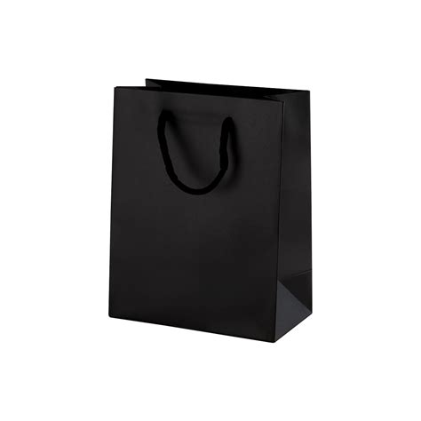 Download Black Matt Boutique Paper Carrier Bags with Rope Handles ...