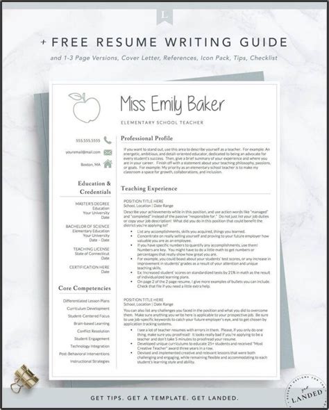 Editable Teacher Cv Templates Free Download Resume Resume Template