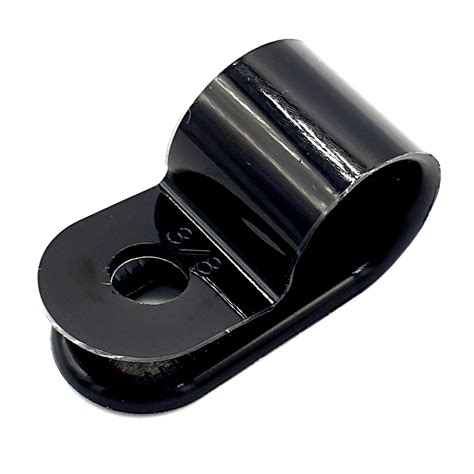 100 X Plastic Electrical Cable Pipe P Clips Nylon Black Clamps Ebay