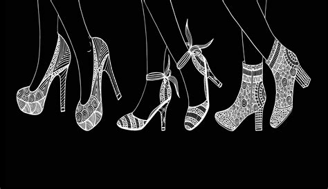 set of women high heels shoe silhouette graphic by santy kamal · creative fabrica