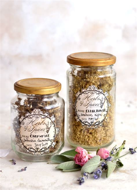 Diy Herb Apothecary Jars Free Labels The Graphics Fairy
